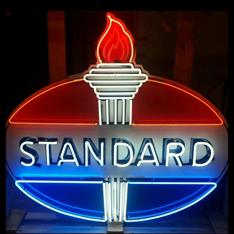 US STOCK Standard Gas Oil Gasoline Vintage Neon Sign Gas Station Decor 24\