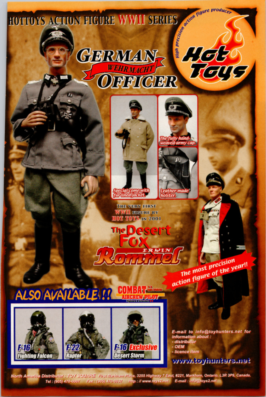 Hot Toys 2001 WWII German Officer Erwin Rommel Action Figure Advertising Promo
