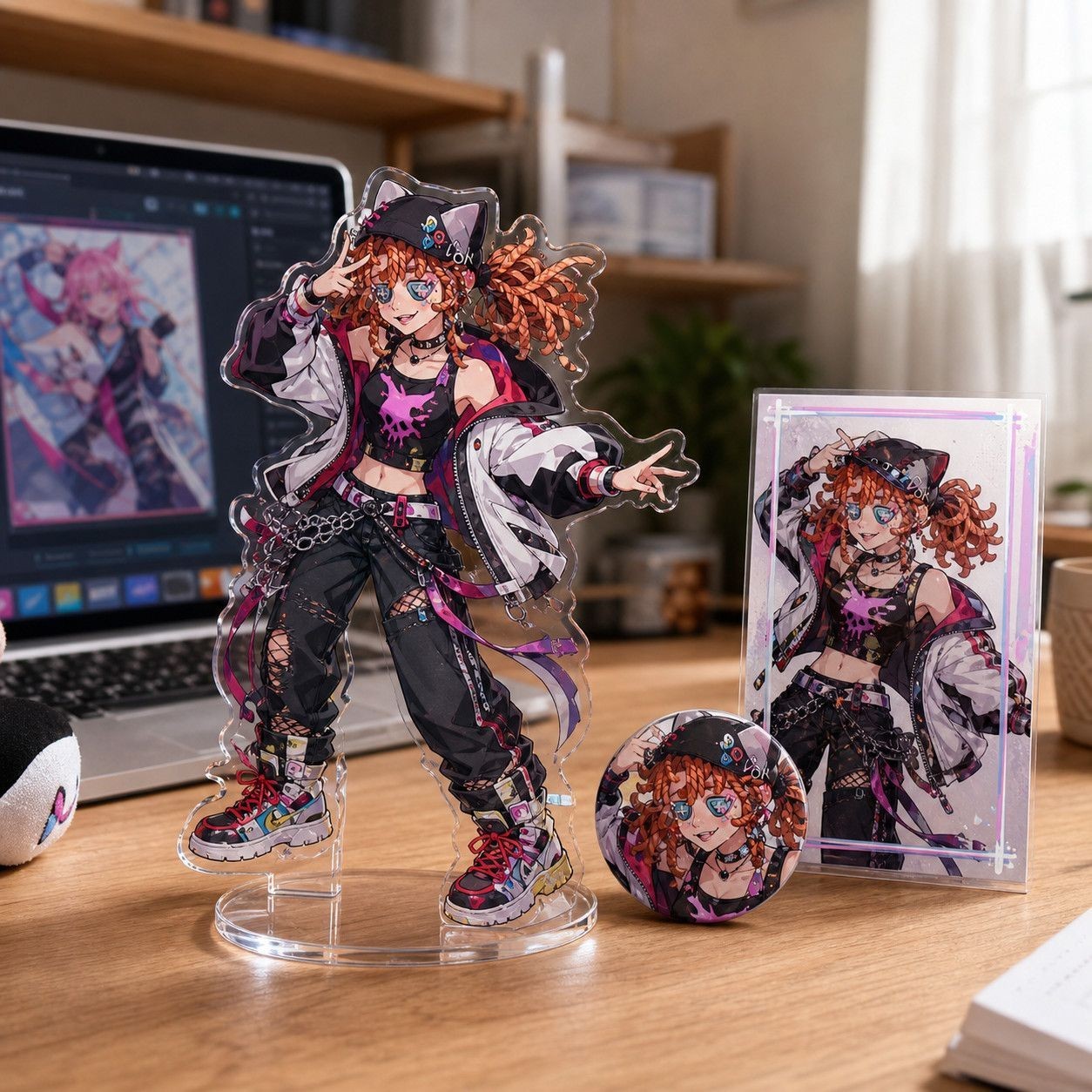 3 Pcs/set Identity V Cheerleader Lily Barriere Acrylic Stand Badge Postcard