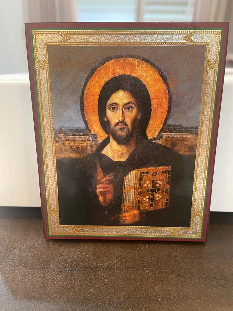 The Christ Pantocrator of St. Catherine's Monastery at Sinai Byzantine  10x12 cm