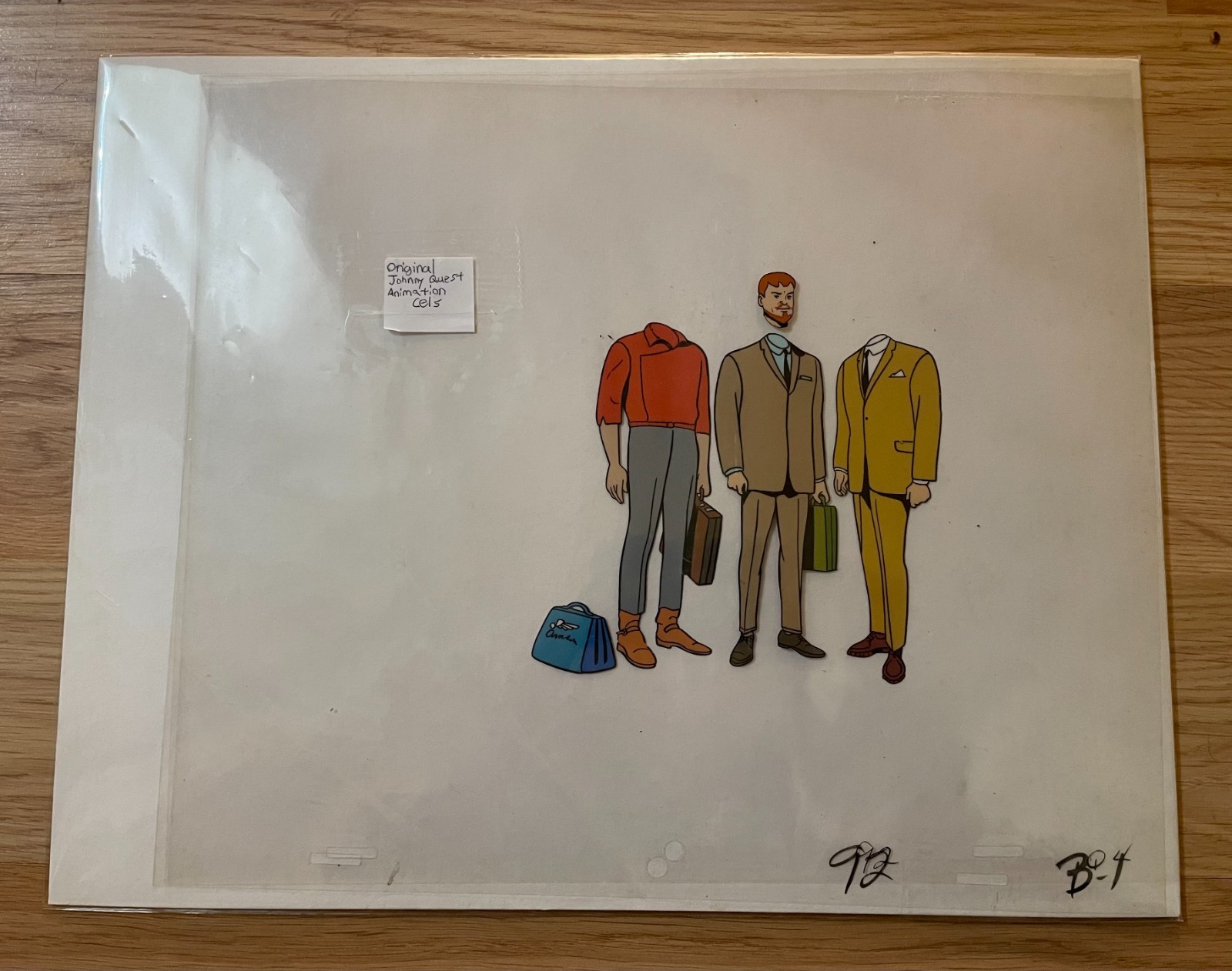 1965 Jonny Quest Dr. Benton Quest/Race Bannon Production Cel/Free Shipping