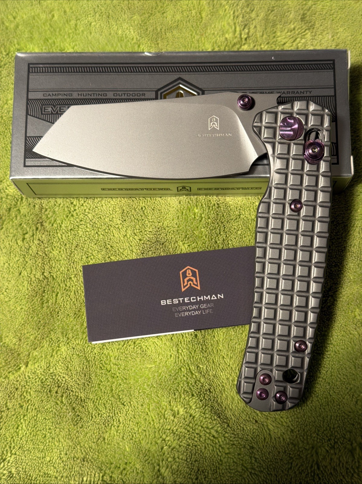 Bestechman Cicada\'s Wing BMK06-C-19 Pocketknife 14C28N Button Lock Clip Limited