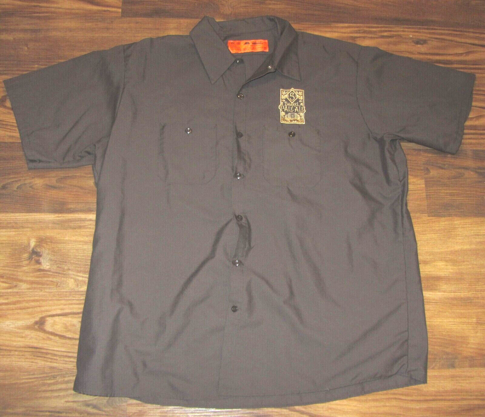 Odell Brewing Co 5 Barrel Pale Ale Mens Button-Down Shirt, Brown, Size 2XL EUC