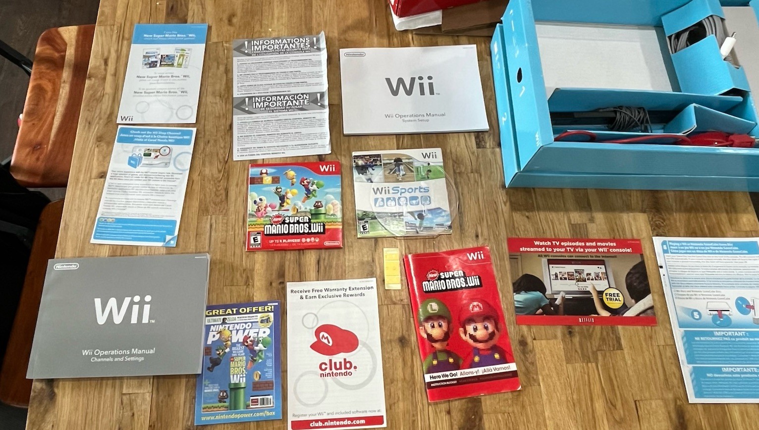 Super Mario Wii Console 25th Anniversary - Working Used - Wii Has Minor Damage