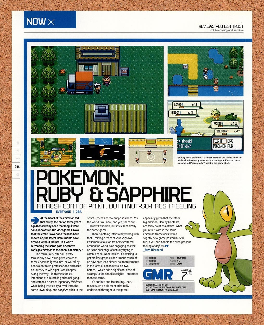 2003 Pokemon Ruby & Sapphire GBA Original Advertisement / Retro Promo vr1