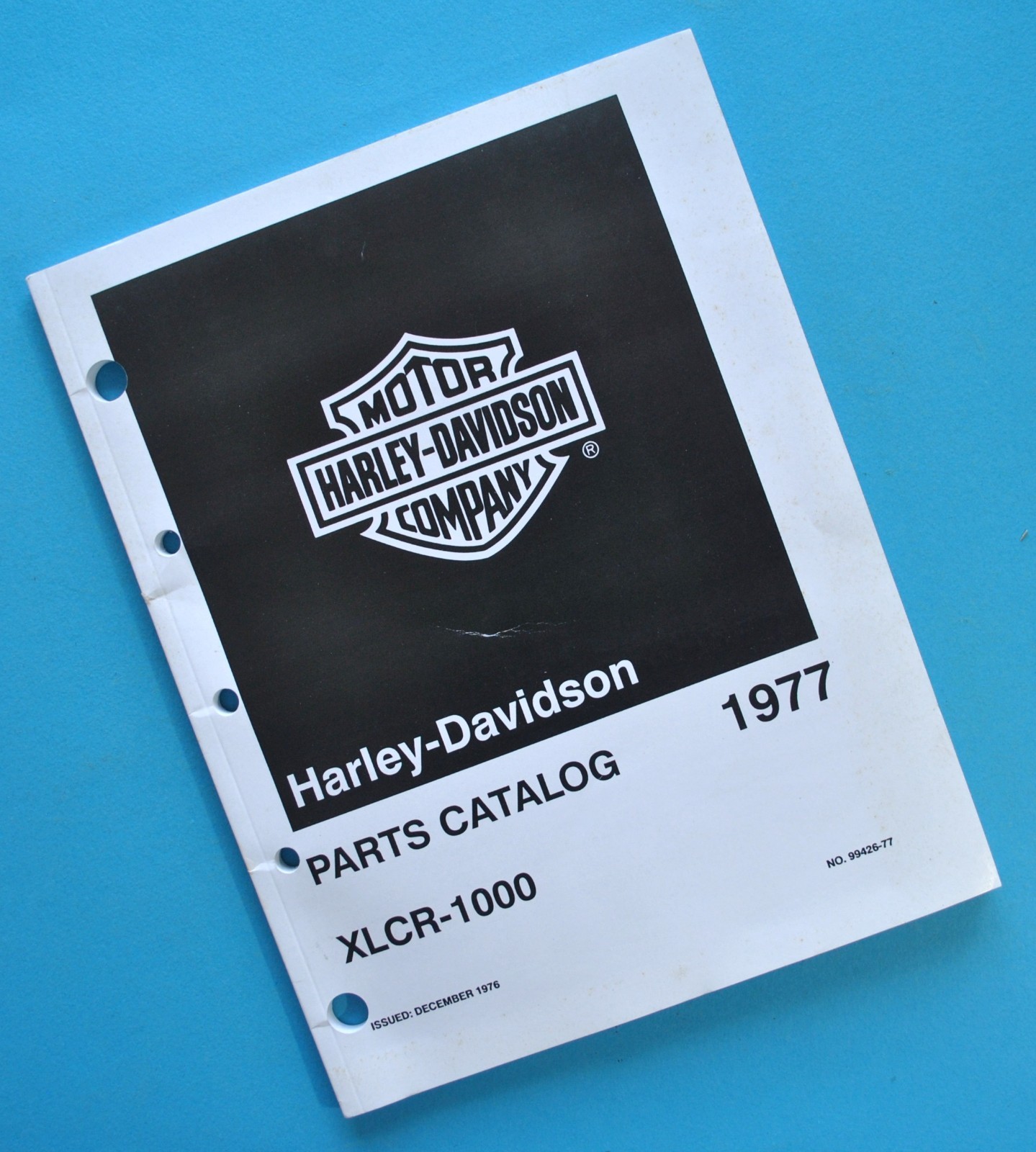 Vintage 1977 - 1978 Harley Davidson XLCR Parts Catalog Manual Book