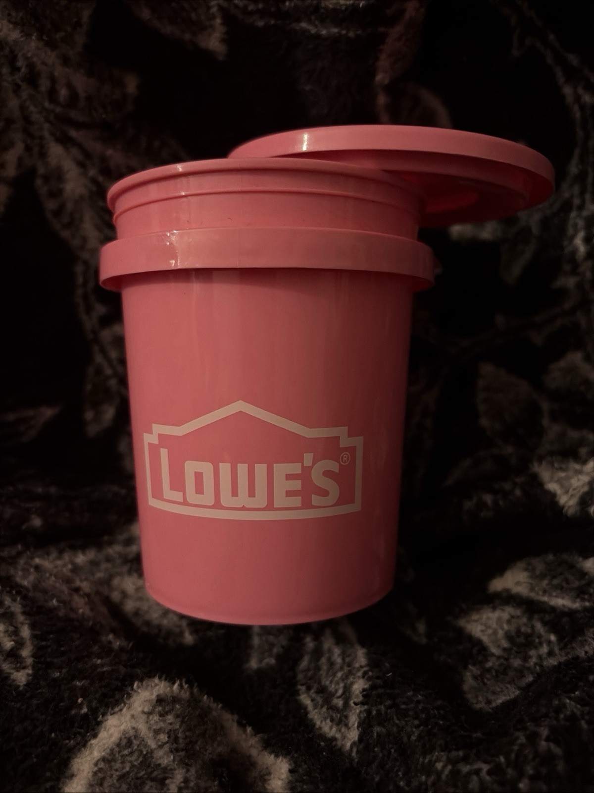 Pink Lowe\'s Mini Paint Bucket With Lid