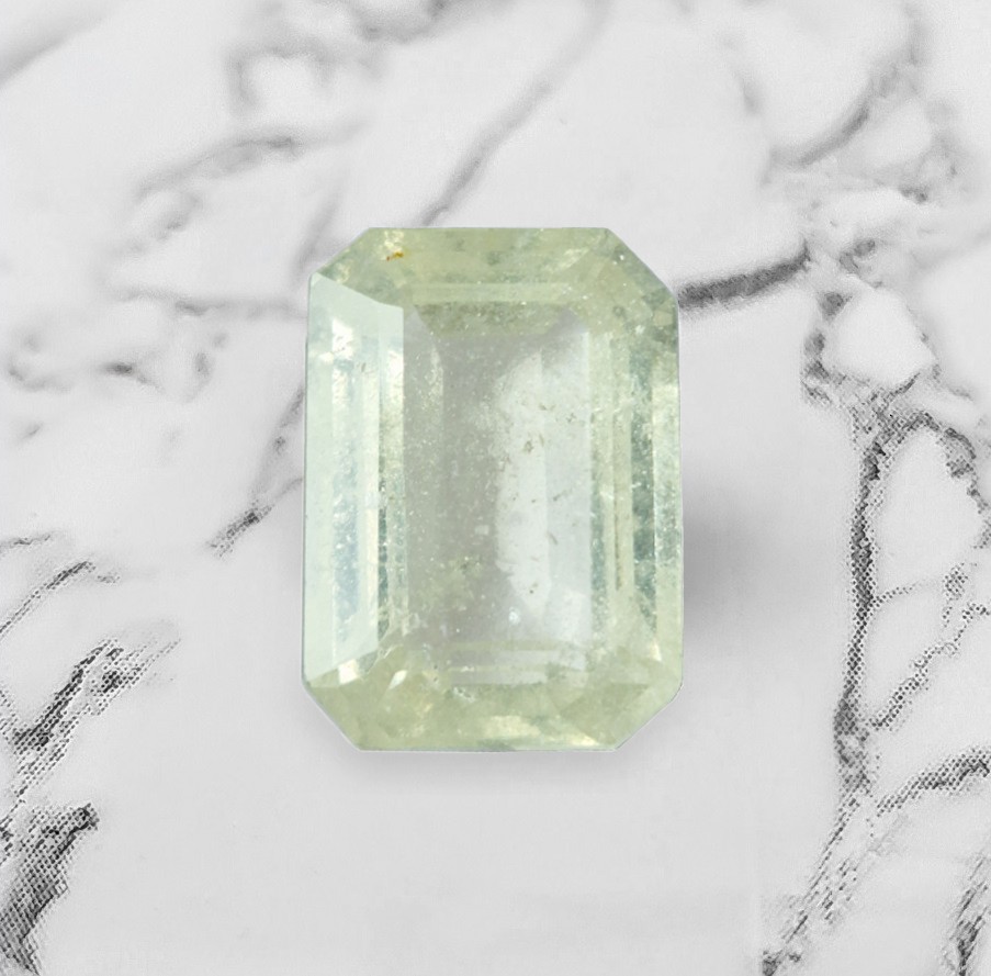 24.60 carat Fluorescent Colorless Leuco Garnet [ natural unheated untreated ]
