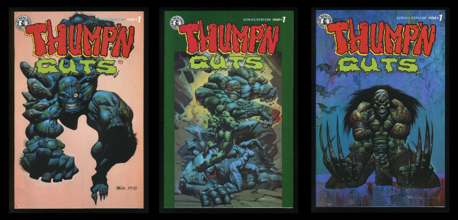 Thump'n Guts One-Shot Comic + Variants Lot Poster Trading Card Simon Bisley art