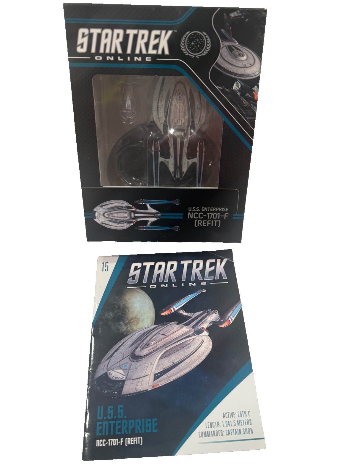 Star Trek Eaglemoss USS Enterprise F (Refit) Online Starship Model and Magazine