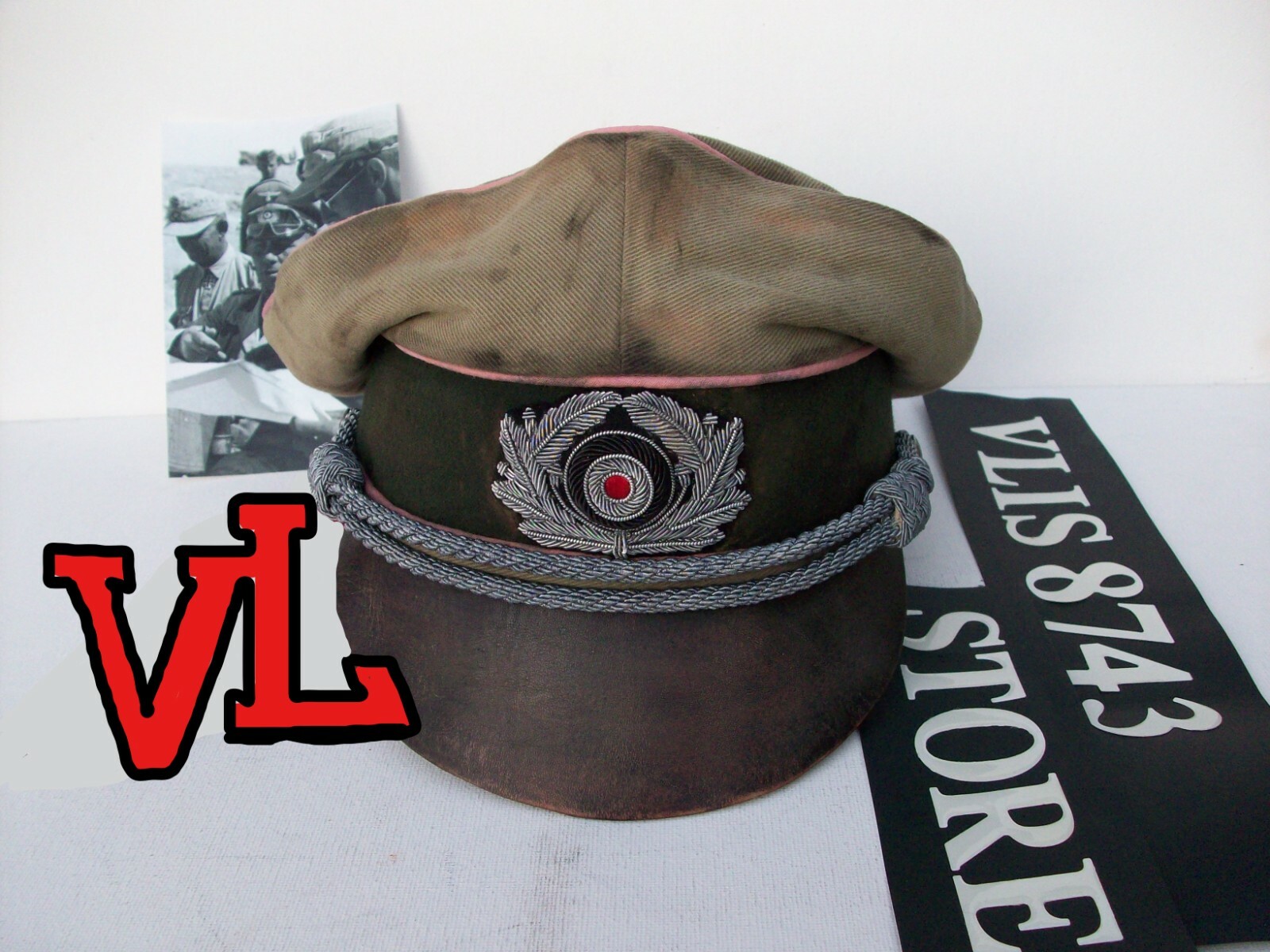 WW2 GERMAN PANZER NORTH AFRIKA CAMPAIGN officer\'s \'crasher\' (FINE AGED REPLICA)