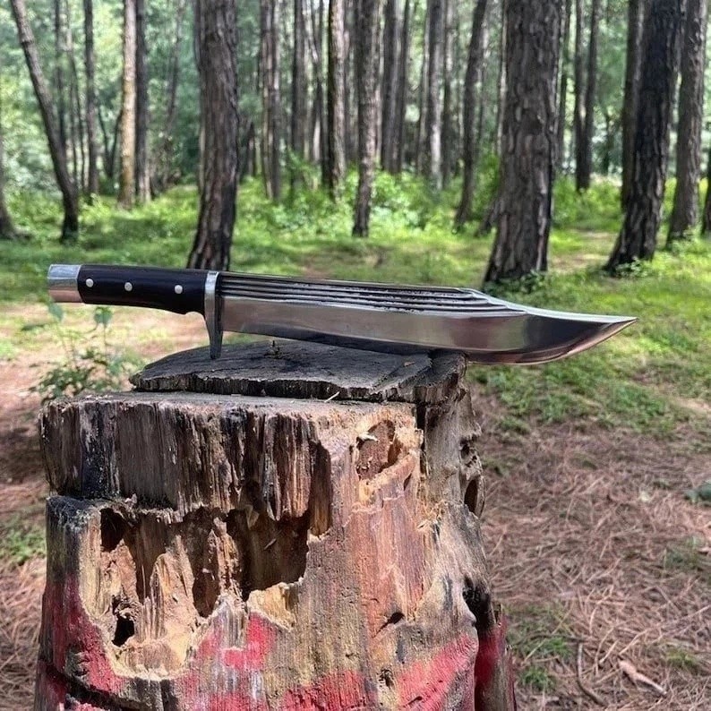 Custom Handmade Carbon Steel Blade Survival Bowie Knife | Hunting Knife Camping