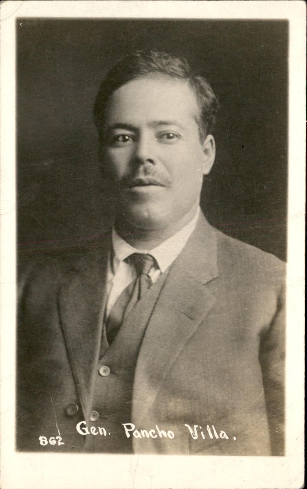 Pancho Villa #862  Mexican Revolution c1910s Real Photo Vintage Postcard bhn