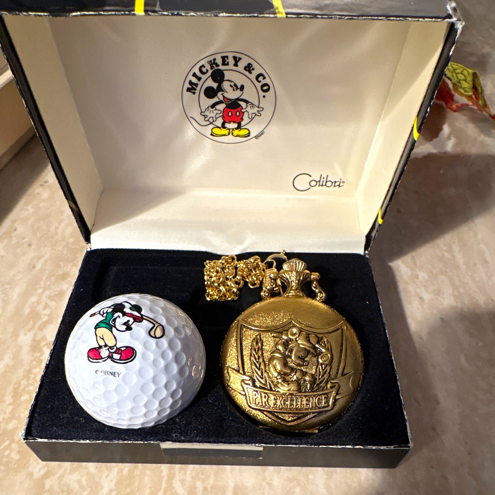 Colibri Disney Mickey Mouse Theme Pocket Watch Gift Set in Box
