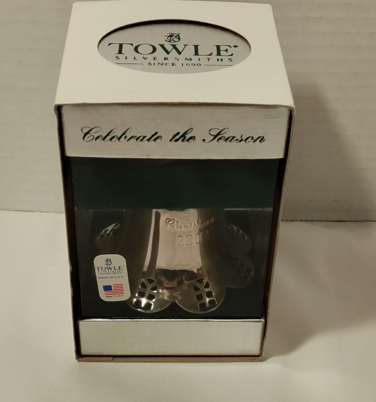 Towle 2002 Pierced Silver Plate Christmas Bell 23rd Edition New With Box