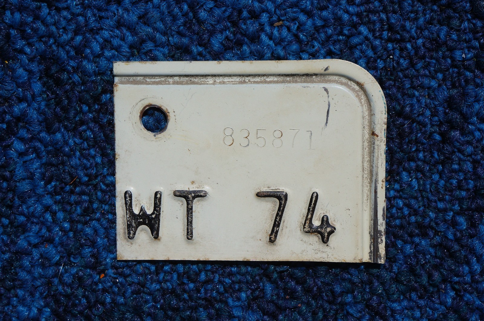 1974 CALIFORNIA Commercial License Plate Validation Tab Tag