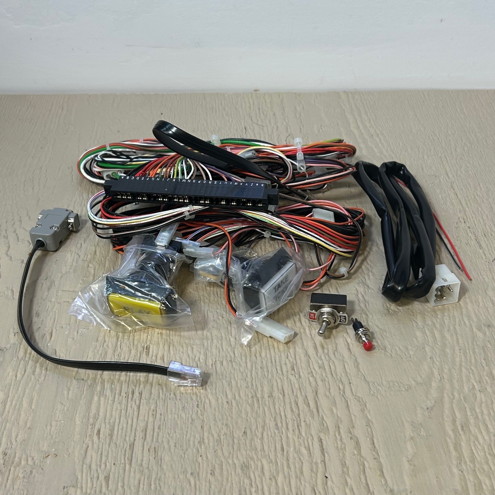 Jamma Arcade Wiring Harness 28 Pin Edge Connector Buttons Switches Kit
