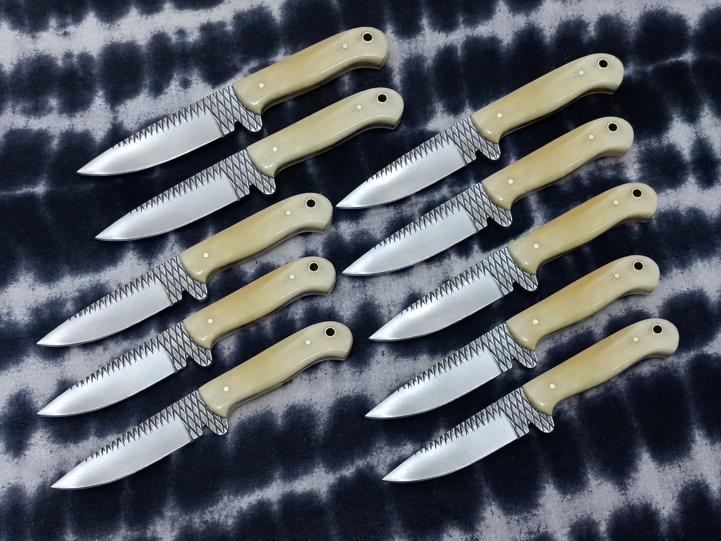LOT OF 10 Custom Handmade 8” Skinners Knives Made From File