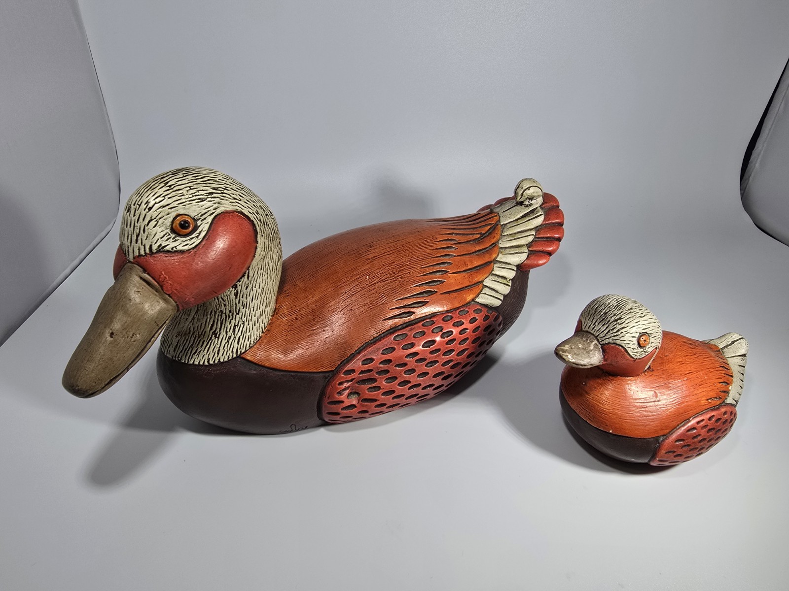 Vintage SYLVIA HOOD Ducks 1960\'s 11.5x5.5\