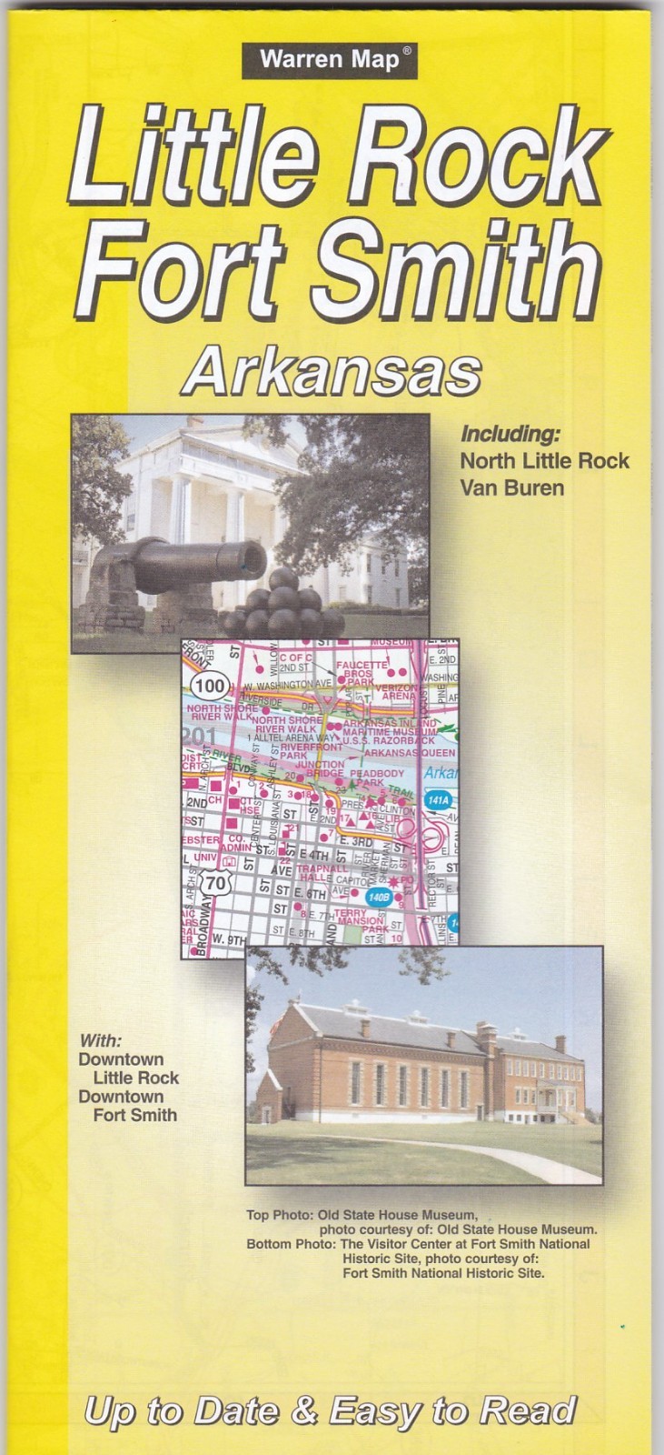 Little Rock Arkansas Paper Folding Map