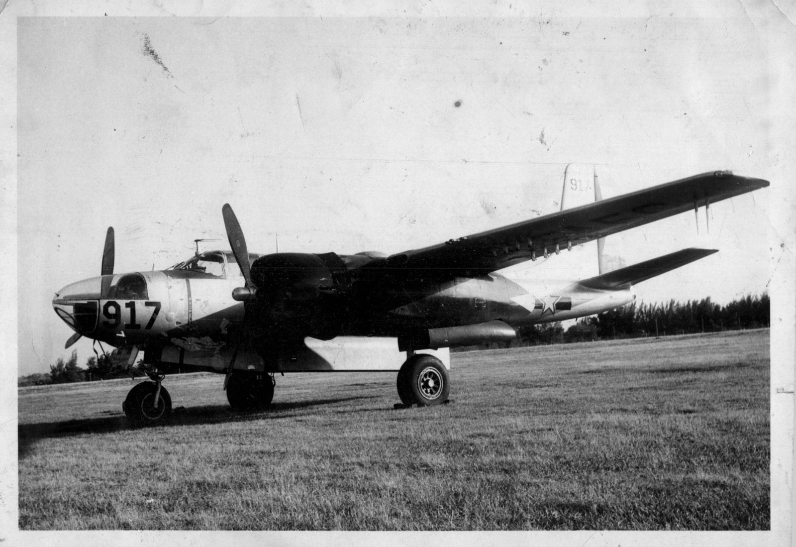 1958 CUBA CUBAN B-26 FAR MISSILE CRISIS USED FIGHT PLANE ORIGINAL Photo MA30