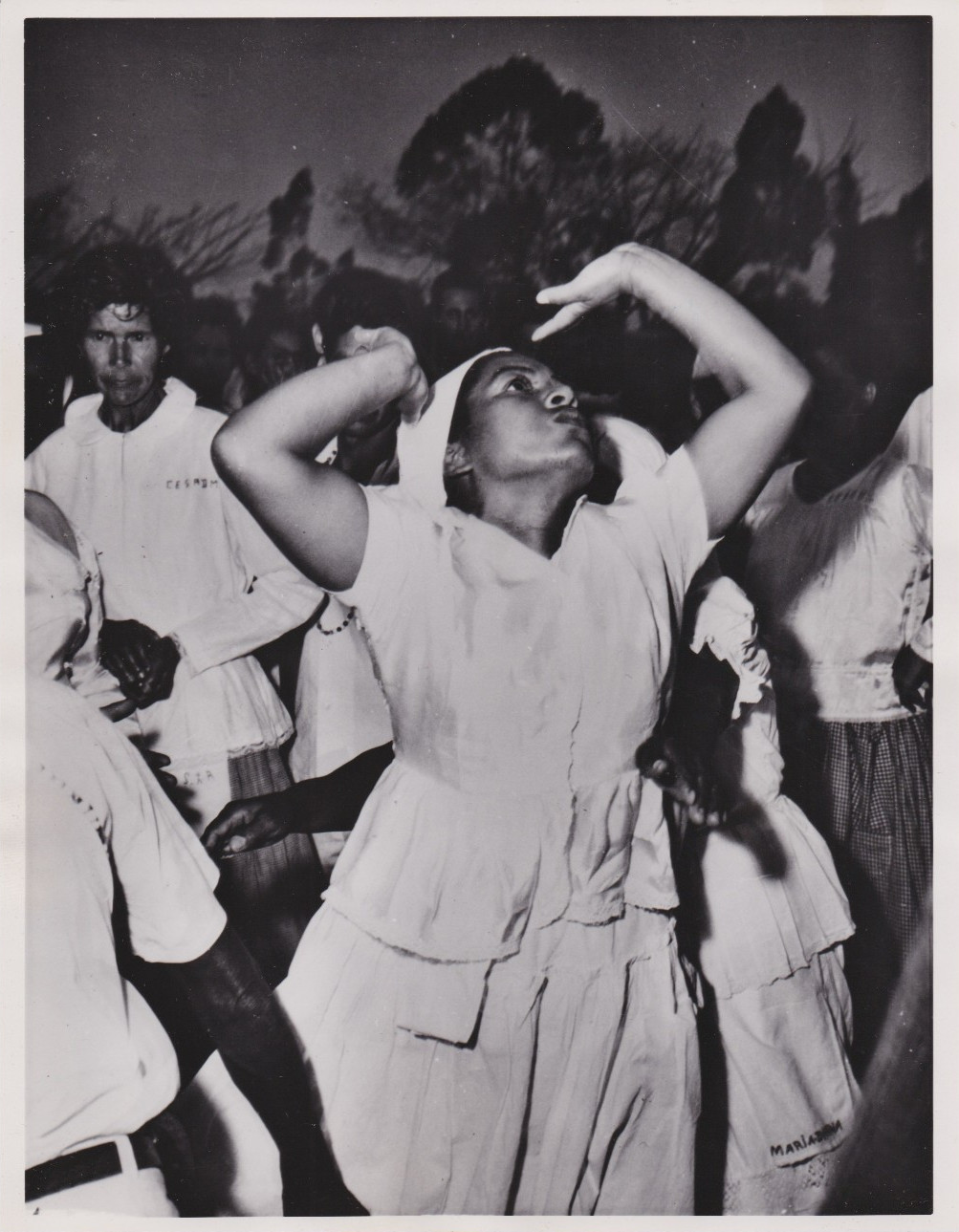 1962 Press Photo Ex-Slaves in Brazil Performing Voodoo Dance Rituals