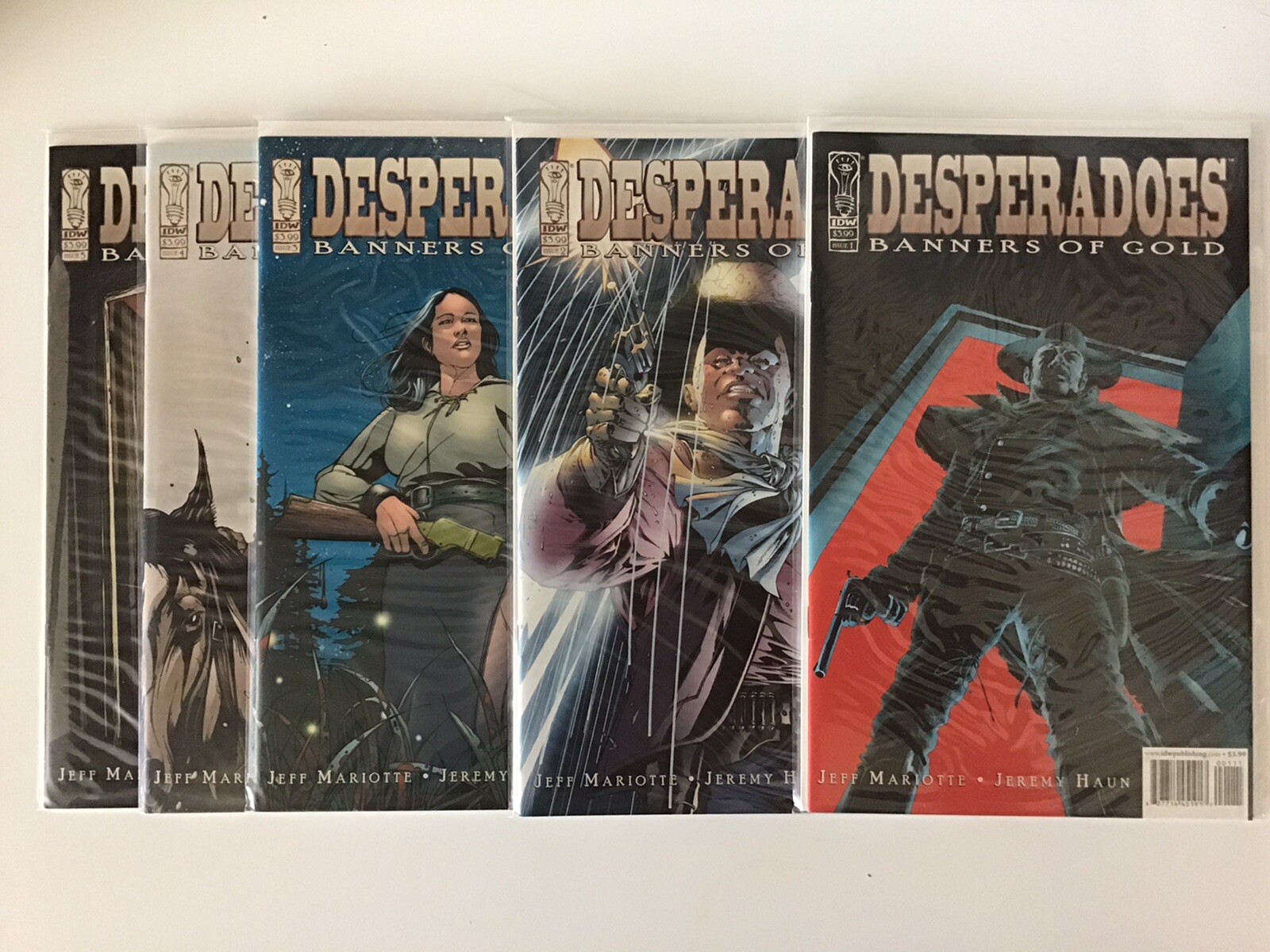 Desperadoes Banners of Gold 1 - 5 IDW 2004 Beautiful NM Full Run Western Horror