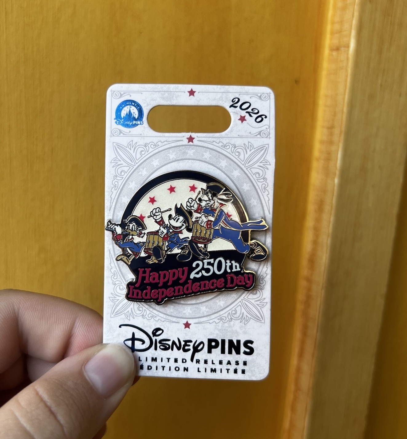 2026 Disney Parks Happy 250th Independence Day Mickey, Donald, & Goofy LR Pin