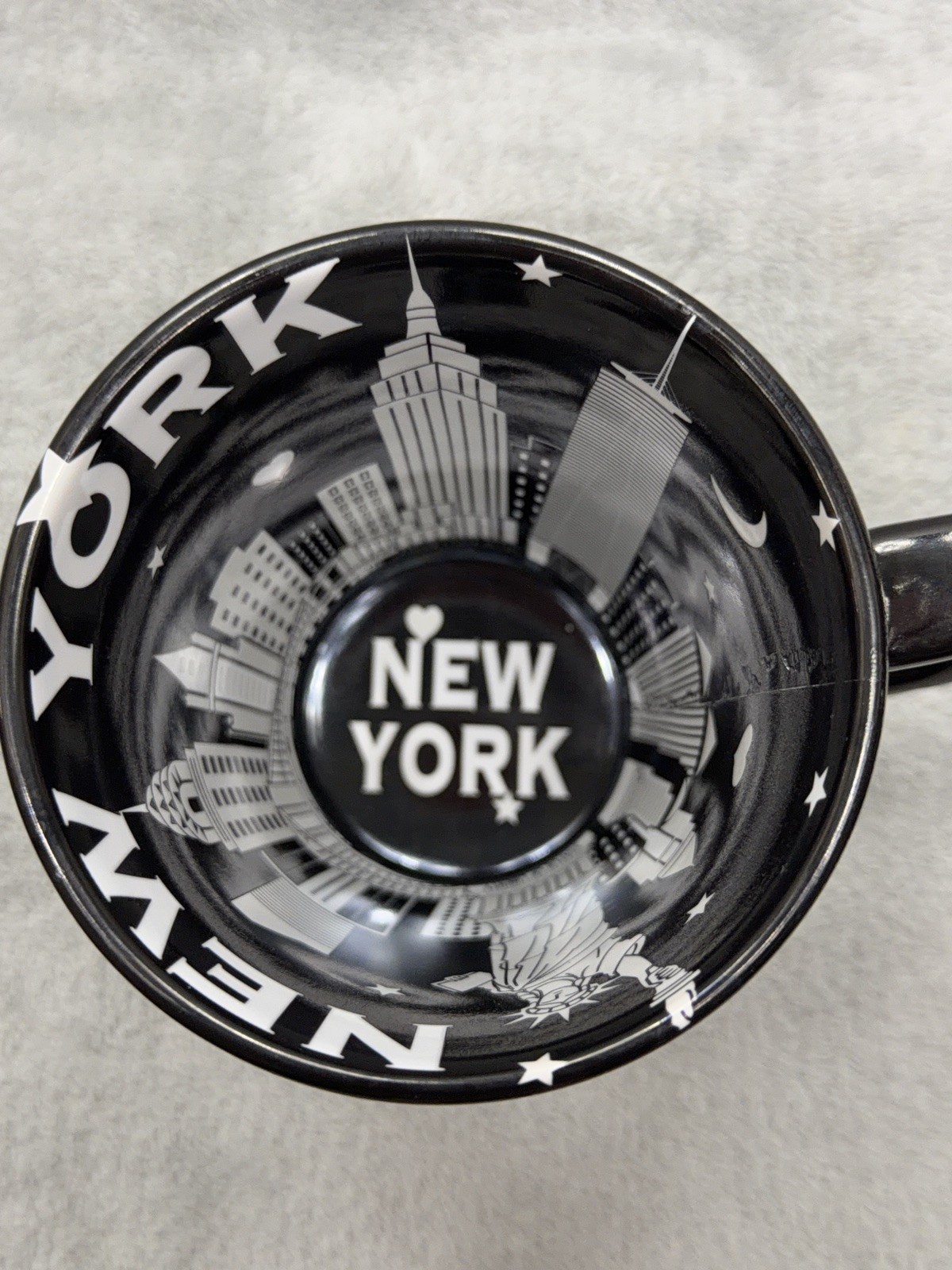 Jay Joshua New York City Skyline Cup Mug Black White Night NYC All Over Print
