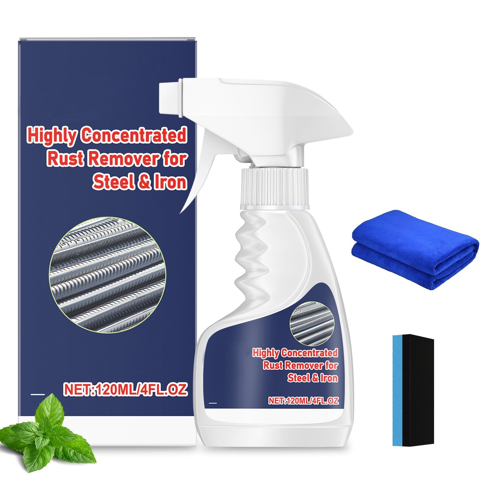 enterlent Heavy Duty Rust Removal for Metal,Multipurpose Rust Remover Spray,Stai
