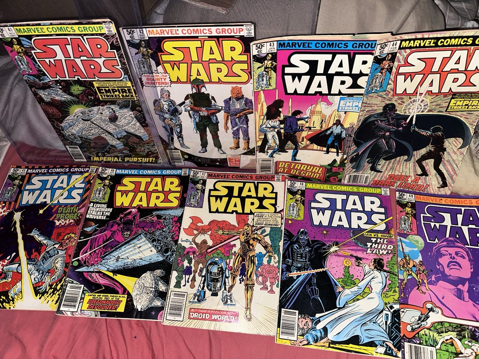 Marvel Comics Group Star Wars Comics 9pc Lot #’s 41-49.used.see Details