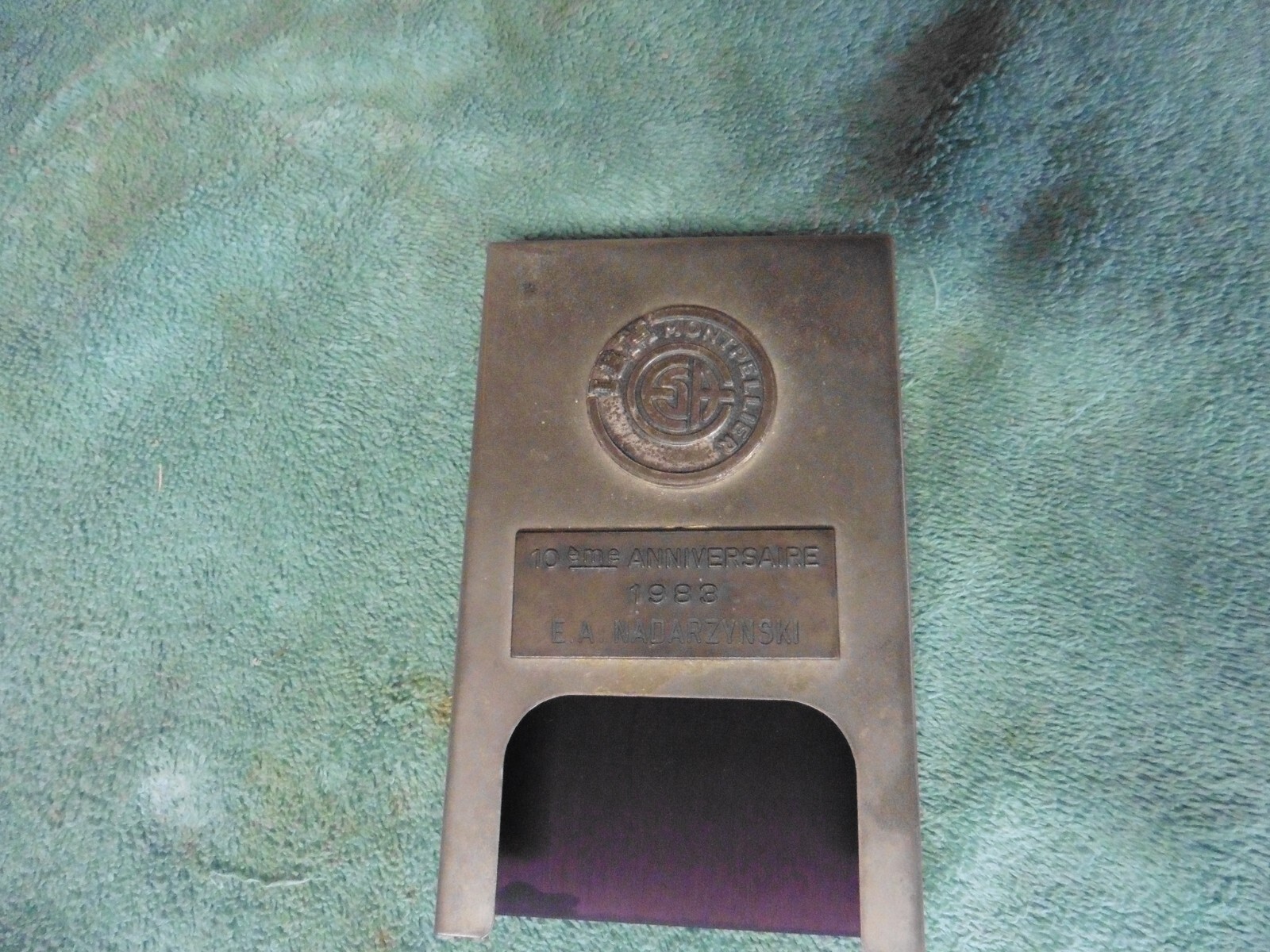 Vintage IBM Note Holder 10 eme anniversaire 1983 note pad holder metal