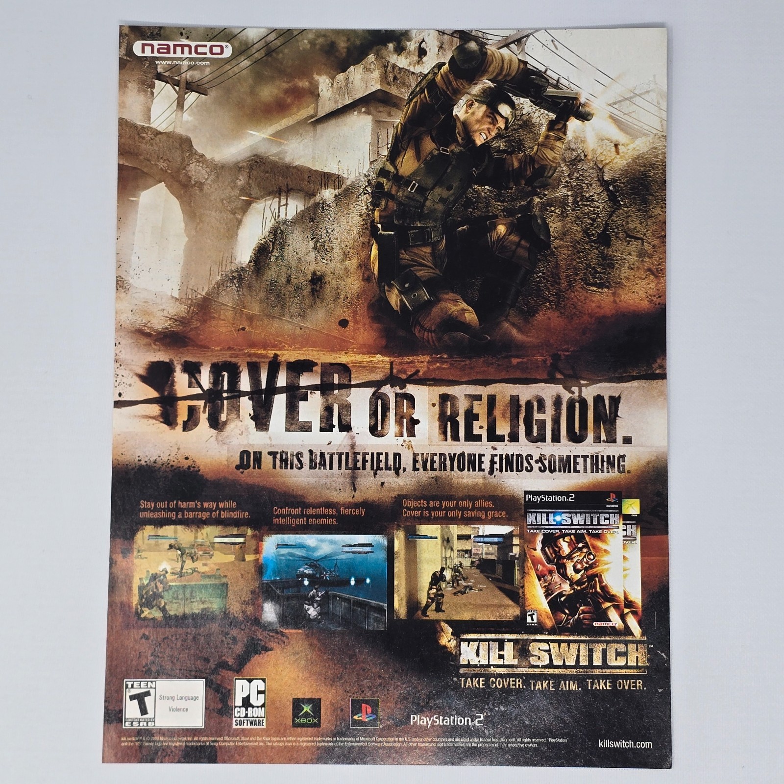 Kill Switch PlayStation 2 PS2 Xbox PC Religion Print Ad/Poster