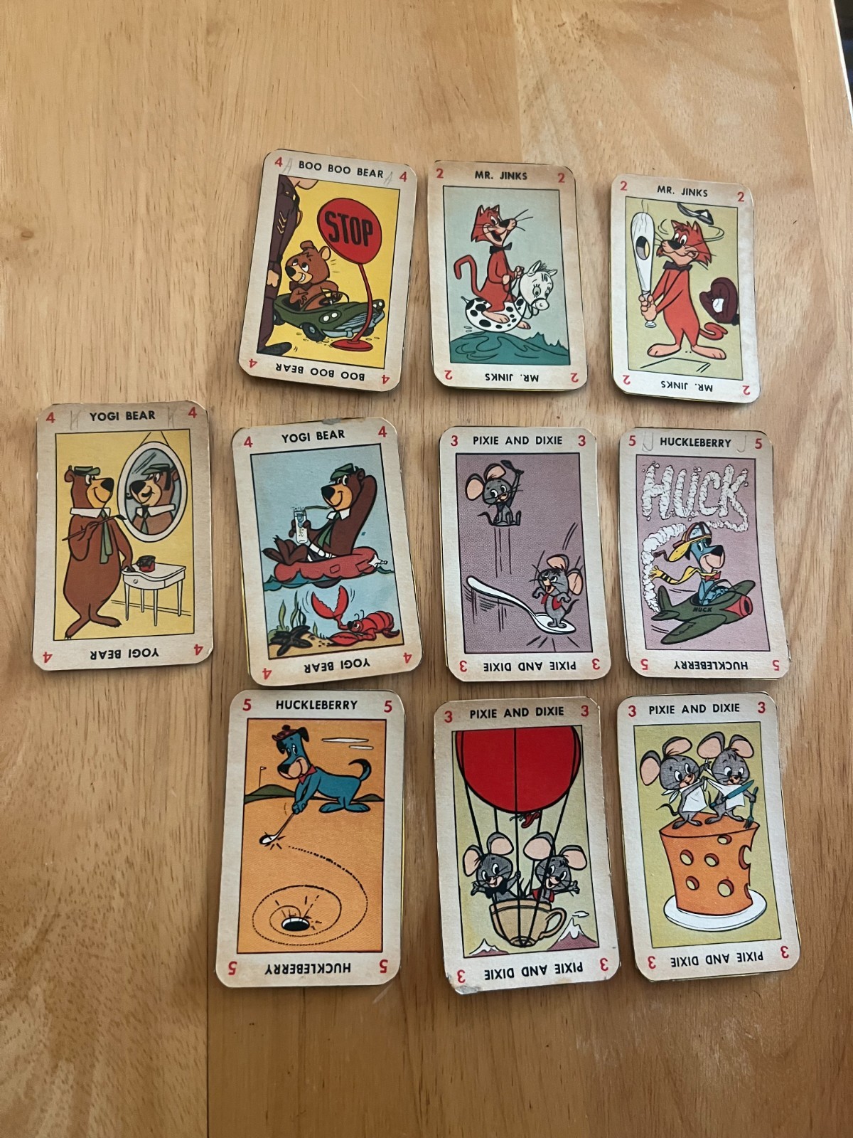 VINTAGE 1959 KELLOGGS CARTOON CEREAL CARDS -10 CARDS
