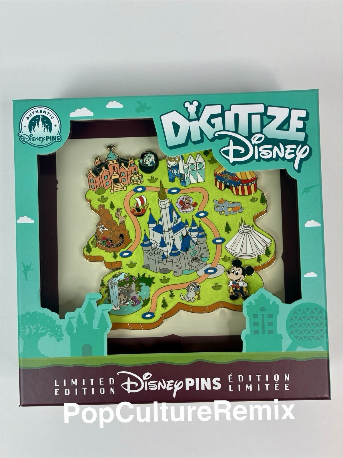 Disney Parks Digitize Disney Walt Disney World Map Jumbo Pin 2026 LE 2500