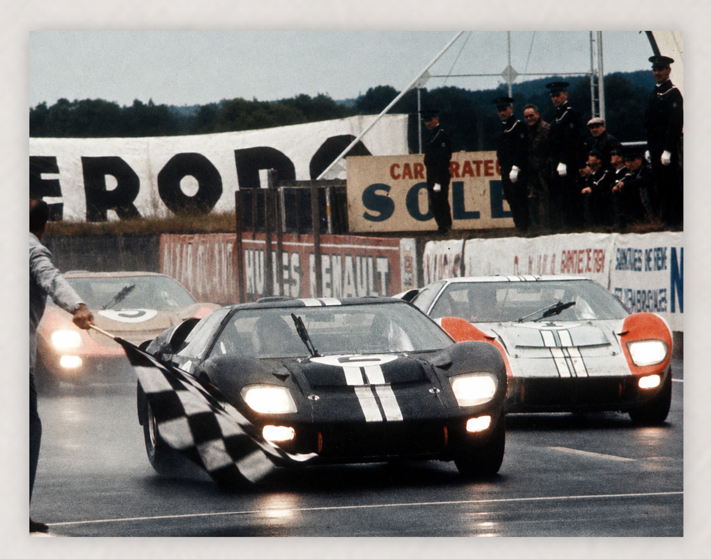 1966 LEMANS FORD WINS 1-2-3 FINISH GT40 MKII - 11X8.5 PHOTO REPRODUCTION PRINT