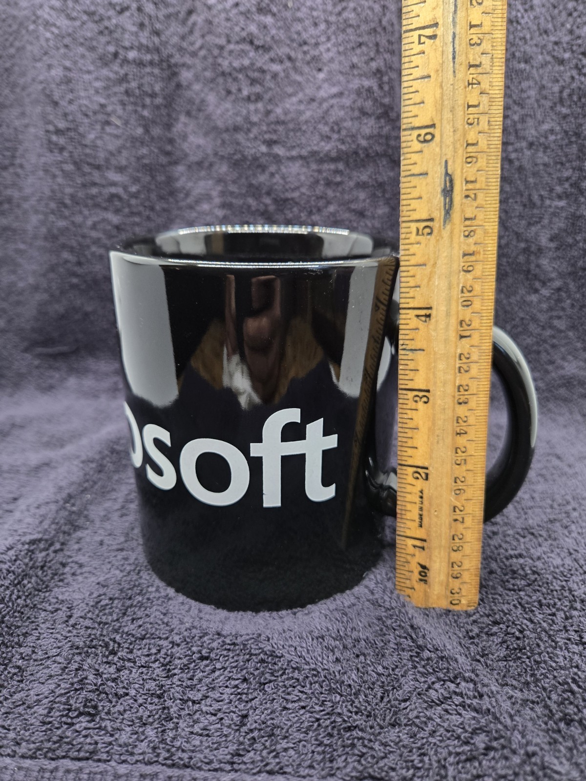 Official Microsoft Logo Black Ceramic Coffee Mug Cup Tech Corporate Promo Swag