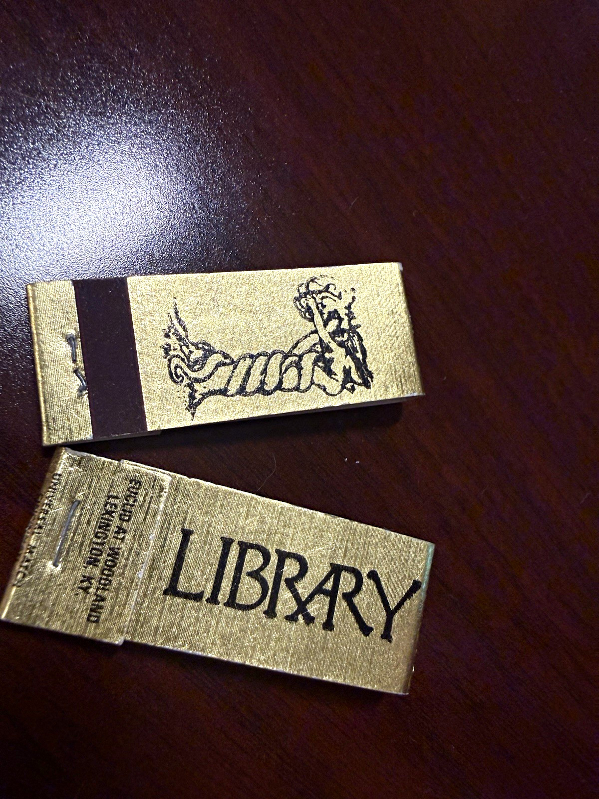 2x Vintage Library Matchbooks w/ Matches, 