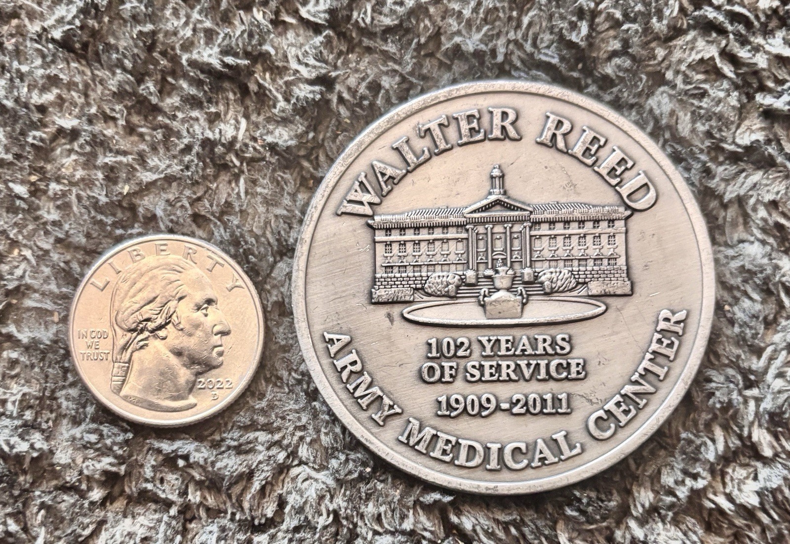 Walter Reed 102 Years 1909-2011 Bethesda Wounded Warriors Challenge Coin