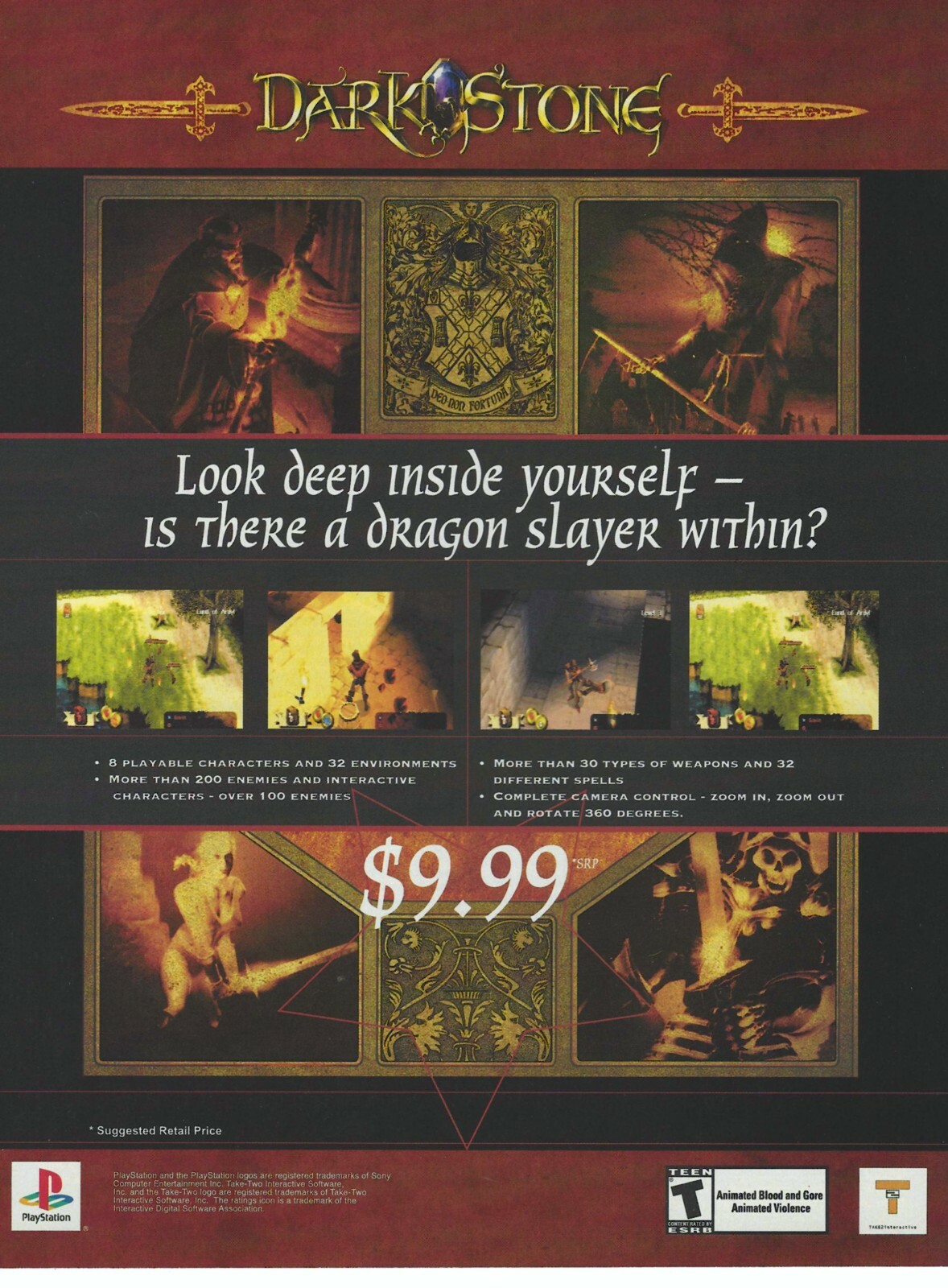 Dark Stone Print Ad/Poster Art Playstation PS1