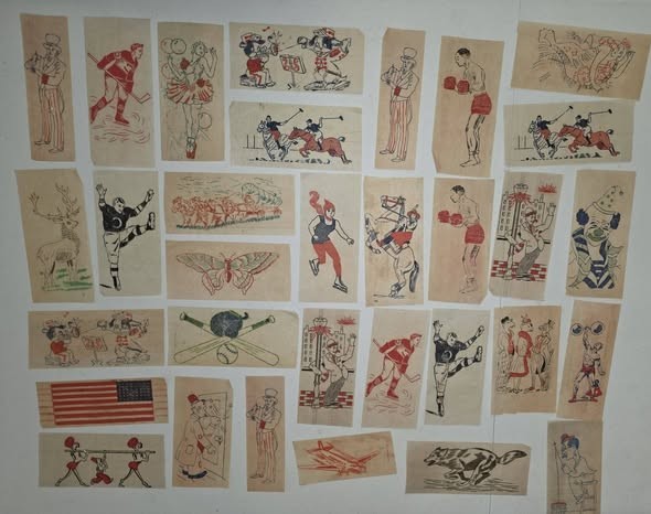 💥 30 + VINTAGE CRACKER JACK TRANSFERs. Cracker Jack Prize 1930-40s 📦