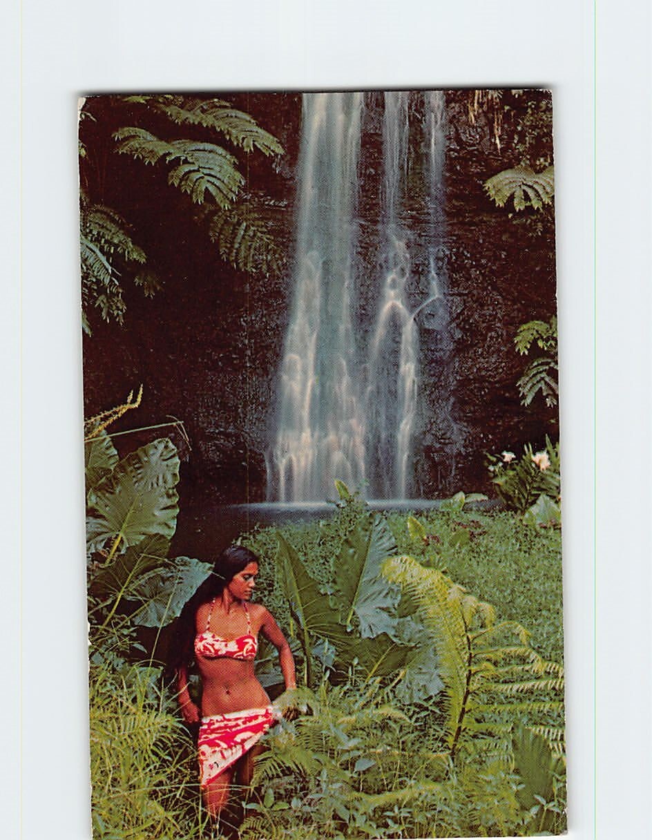 Postcard Tropical Beauty Waterfalls Nature Scene