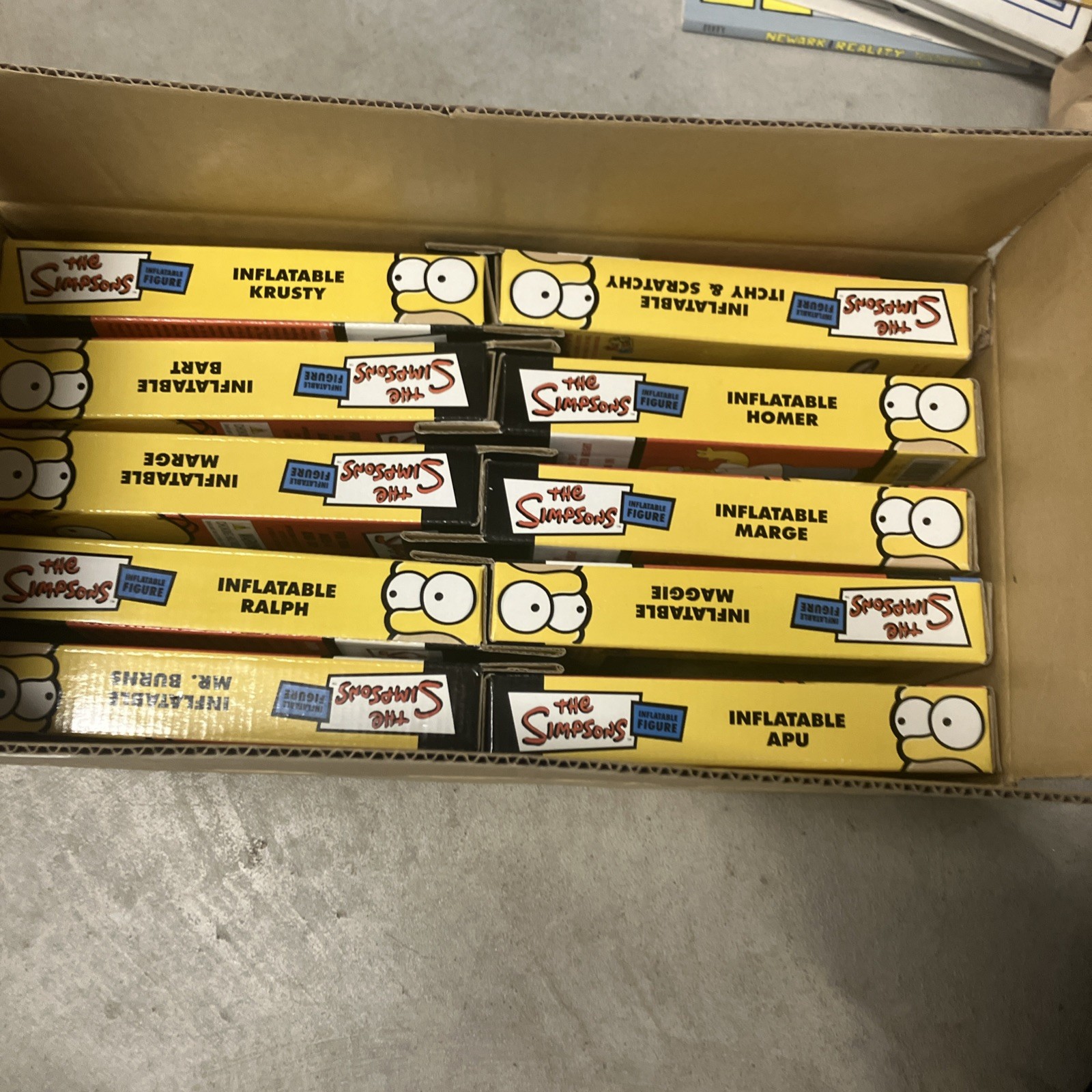 The Simpsons Rare Mint Case Of 2003 Inflatable Figures 10 Total