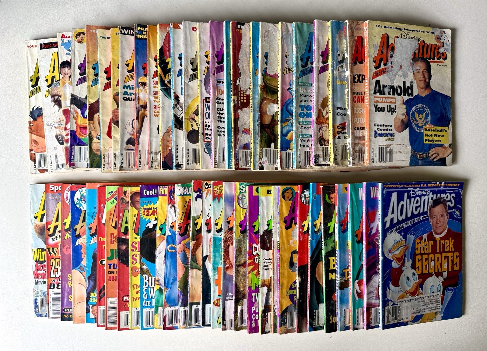54 Disney Adventures Magazines 1992-1997 Huge Vintage 90s Lot