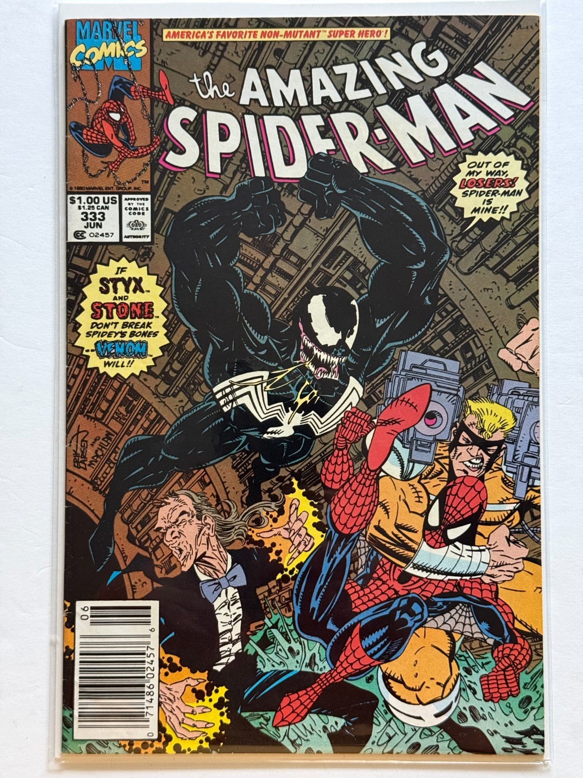 The Amazing Spider-Man #333 - Newsstand Edition Cover B Volume 1