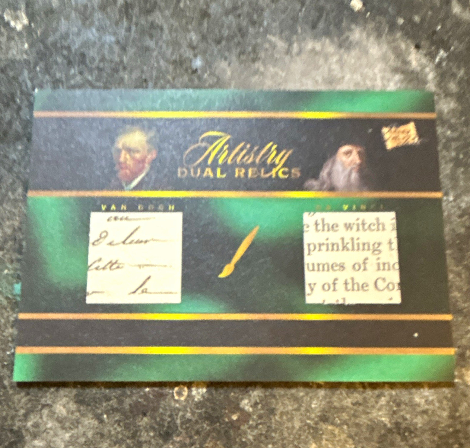 Historic Autographs 2023 Artistry Dual Relics Insert #101 Van Gogh/Da Vinci
