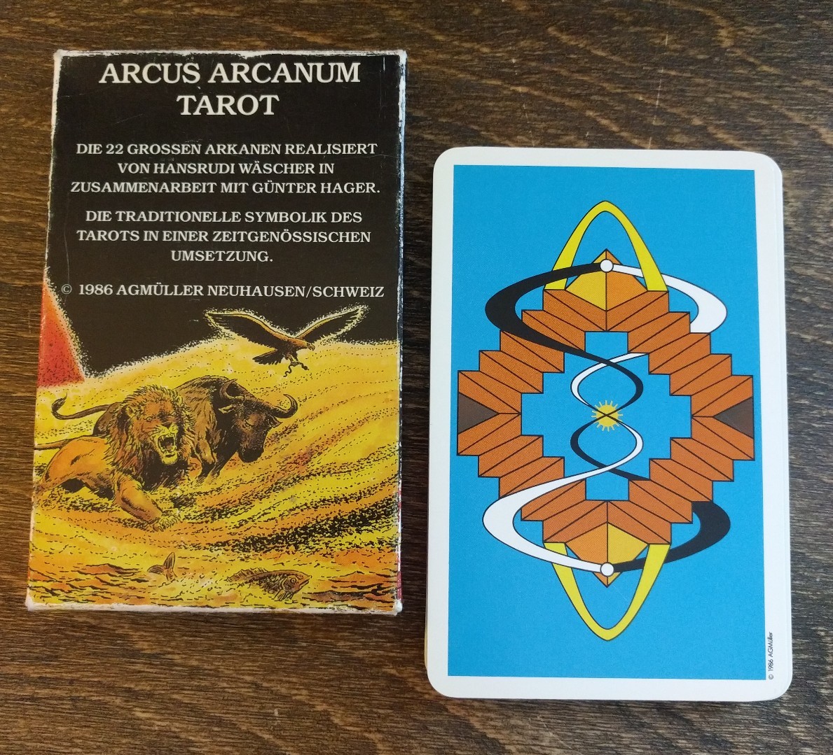 RARE VINTAGE Arcus Arcanum Tarot 1986 *GERMAN* 22 Major Arcana AGMULLER 1986