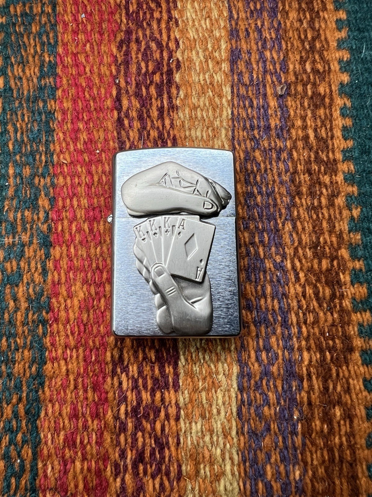 GENUINE Zippo SURPRISE Lighter BARRETT SMYTHE FULL HOUSE Brushed Chrome 2005 NEW