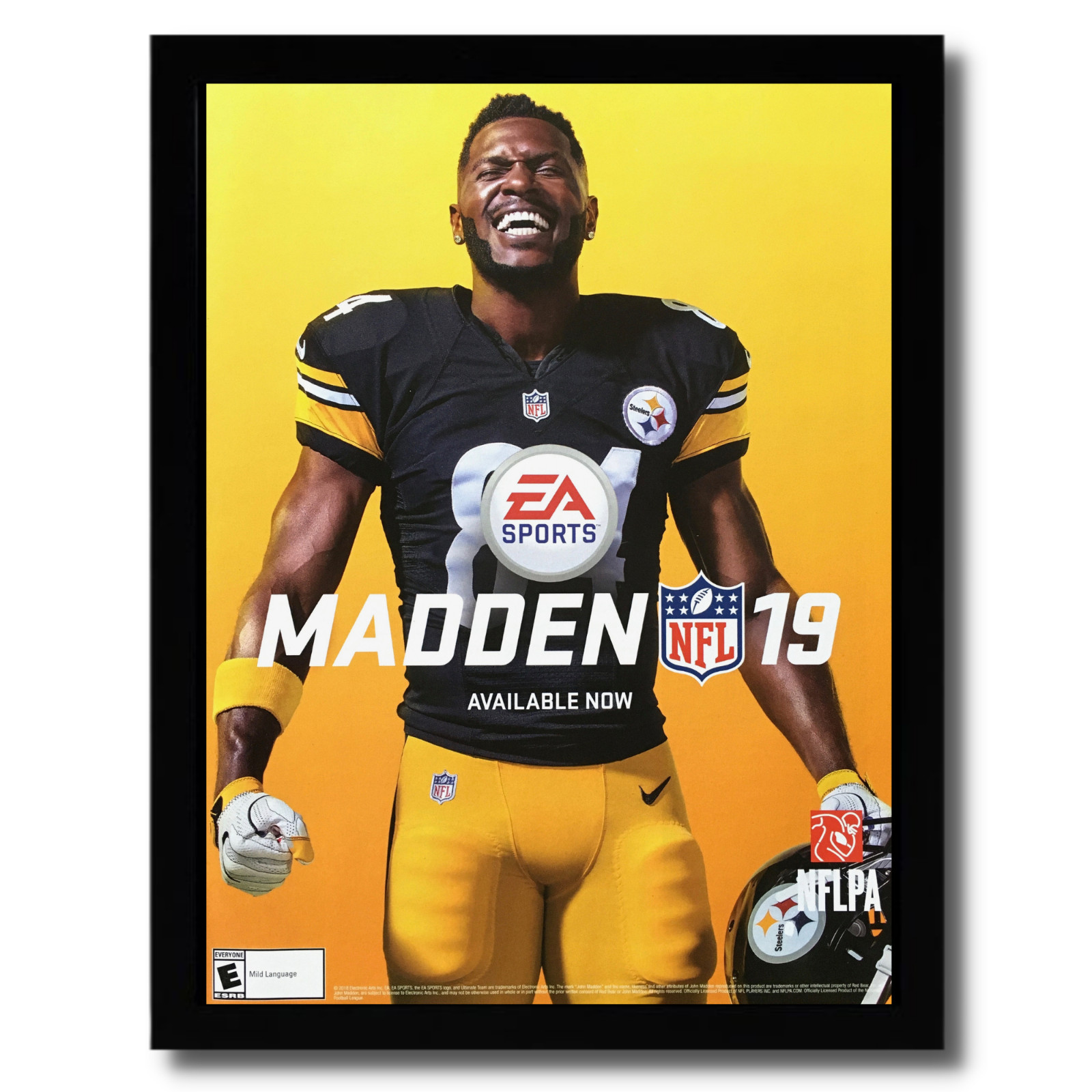 Madden NFL 19 Framed Print Ad/Poster PS4 Xbox One.Antonio Brown Steelers Art