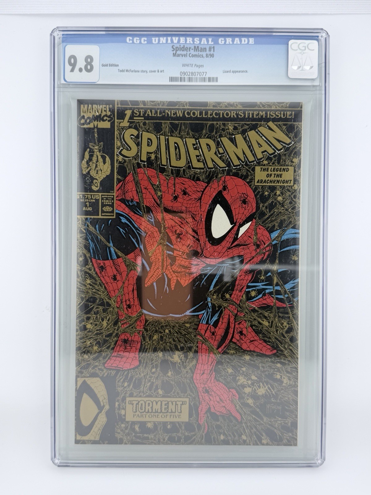 Spider-Man #1 Gold Edition Marvel Comics 1990 CGC 9.8 Todd McFarlane